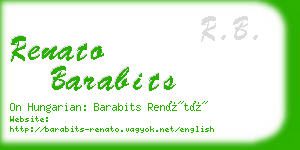 renato barabits business card
